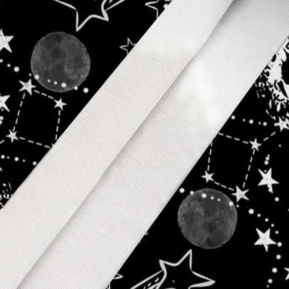 New Celestial Handmade Black White Drawstring Backpack Cinch Bag Water Resistant - Picture 7 of 12